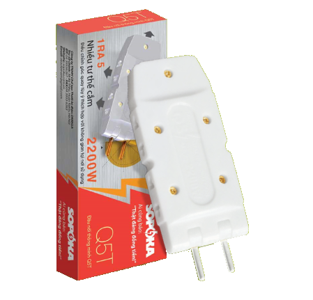 Ổ Cắm Chia 5 Sopoka Q5T Chịu Tải 2200W | Hàng Chính Hãng