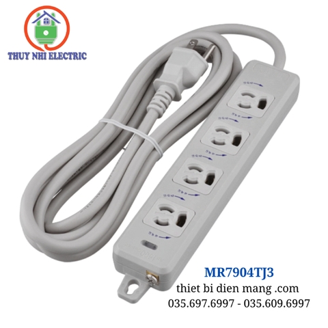 Ổ cắm dây dài 3m Meikosha MR7904TJ3 có tiếp đất