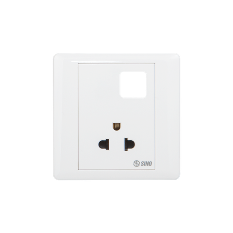 Ổ cắm điện đơn 3 chấu với 1 lỗ Sino S986UEX