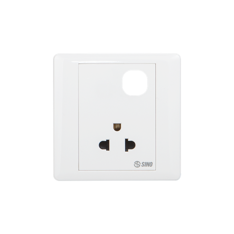 Ổ cắm điện đơn 3 chấu với 1 lỗ Sino S98UEX