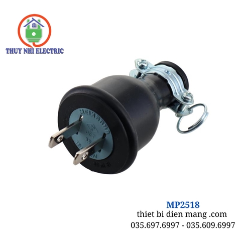 Phích Cắm Cao Su 2 Chân 15A 125V 2P Meikosha MP2518