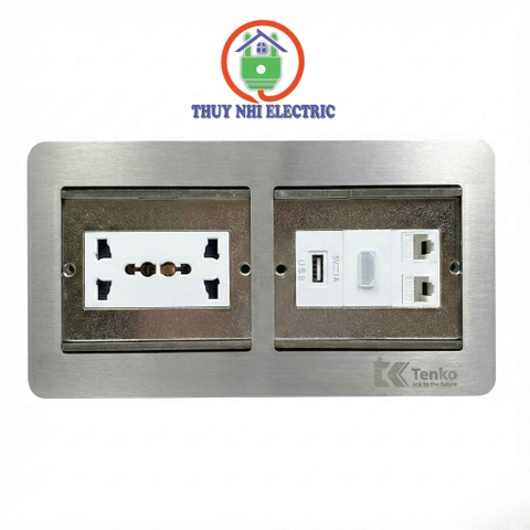 Hộp ổ cắm điện âm sàn Tenko TK-DS-211S02 (LAN+USB+HDMI)