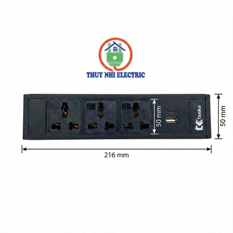 Ổ Cắm Điện Âm Bàn Tenko TK-GB02 (USB A-C)