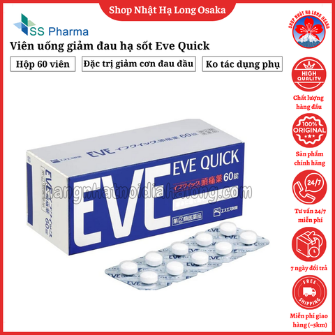 VIÊN UỐNG GIẢM ĐAU HẠ SỐT EVE QUICK HỘP 60 VIÊN - 4987300052730
