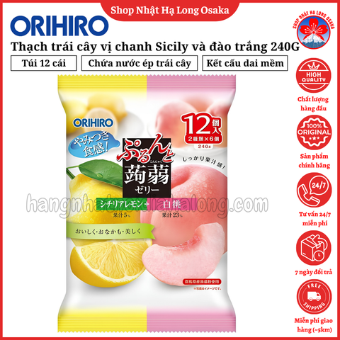 THẠCH ORIHIRO VỊ CHANH SICILY & ĐÀO TRẮNG GÓI 240G - 4571157252216