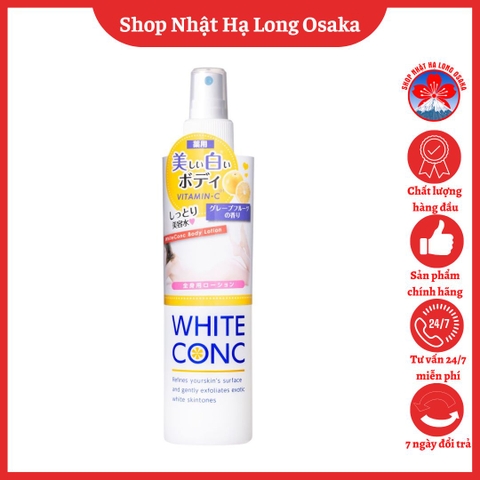 XỊT DƯỠNG TRẮNG DA WHITE CONC BODY LOTION BỔ SUNG VITAMIN C 245ML - 4990110004769