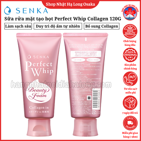 SỮA RỬA MẶT TẠO BỌT SENKA PERFECT WHIP COLLAGEN 120G - 4550516474582