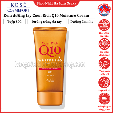 KEM DƯỠNG TRẮNG DA TAY DƯỠNG ẨM DỊU NHẸ COENRICH Q10 WHITENING MEDICATED 80G - 4971710587517