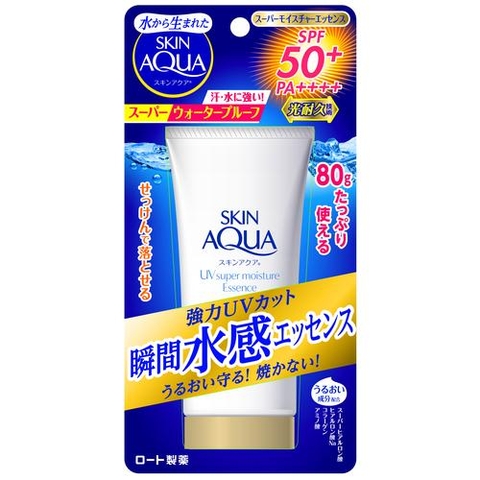 KEM CHỐNG NẮNG SKIN AQUA UV SUPER MOISTURE ESSENCE SPF50+ PA++++ 80G - 4987241145478