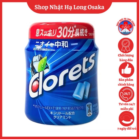 KẸO CAO SU CLORETS HƯƠNG BẠC HÀ MÁT LẠNH 140G - 4547894154991