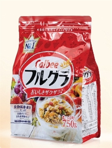 NGŨ CỐC CALBEE GÓI MÀU ĐỎ 750G - 4901330745523