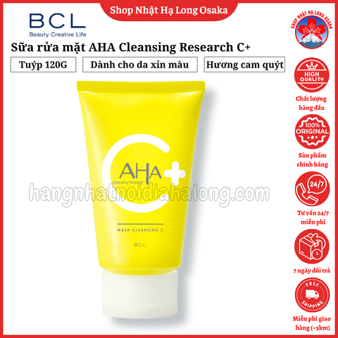 SỮA RỬA MẶT AHA CLEANSING RESEARCH C+ WASH CLEANSING C DÀNH CHO DA XỈN MÀU TUÝP 120G - 4515061012818