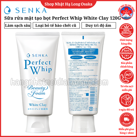SỮA RỬA MẶT TẠO BỌT SENKA PERFECT WHIP WHITE CLAY 120G - 4550516474636