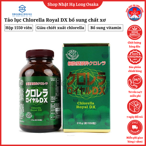 VIÊN UỐNG TẢO LỤC CHLORELLA ROYAL DX HỘP 1550 VIÊN (310G) - 4524326200563