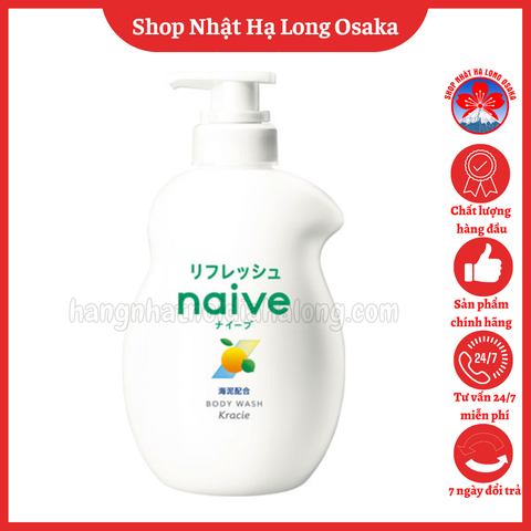 SỮA TẮM DƯỠNG THỂ KRACIE NAIVE HƯƠNG CAM 530ML - 4901417169532