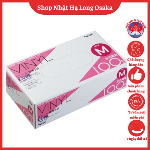 GĂNG TAY NHỰA DẺO KAWANISHI INDUSTRY VINYL ĐỦ SIZE HỘP 100 CÁI (50 ĐÔI)
