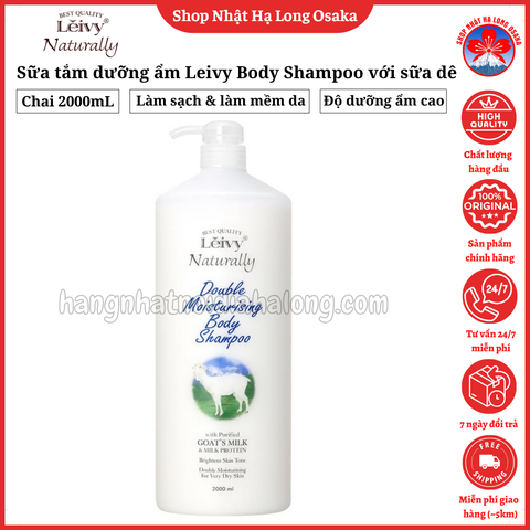 SỮA TẮM GỘI DƯỠNG ẨM CHIẾT XUẤT SỮA DÊ LEIVY NATURALLY 2000ML - 4582194815951