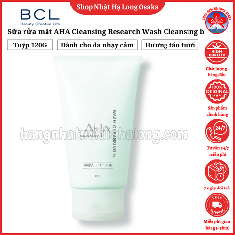 SỮA RỬA MẶT AHA CLEANSING RESEARCH WASH CLEANSING b DÀNH CHO DA NHẠY CẢM TUÝP 120G - 4515061044734