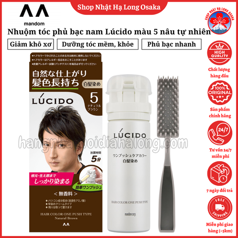 NHUỘM TÓC PHỦ BẠC CHO NAM LÚCIDO MÀU SỐ 5 NÂU TỰ NHIÊN - 4902806406887