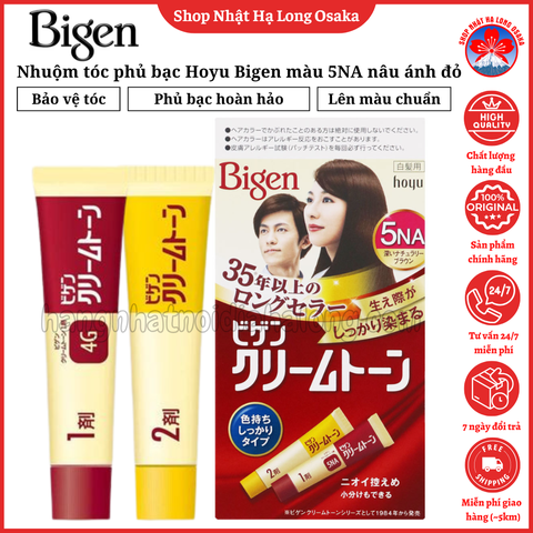 NHUỘM TÓC PHỦ BẠC CHO NAM NỮ HOYU BIGEN MÀU SỐ 5NA NÂU ÁNH ĐỎ - 4987205081729