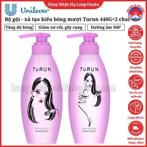 BỘ GỘI - XẢ TẠO KIỂU BÓNG MƯỢT TURUN 440G x 2 CHAI