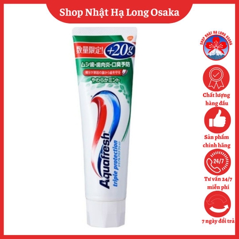 KEM ĐÁNH RĂNG AQUAFRESH VỊ BẠC HÀ CAY NHẸ 160G - 4901080764416