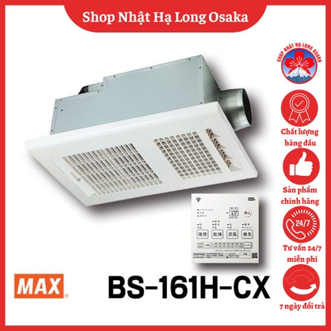 QUẠT HÚT MÙI, SẤY VÀ SƯỞI PHÒNG TẮM MAX BS-161H-CX