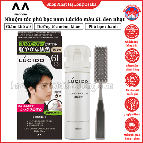 NHUỘM TÓC PHỦ BẠC CHO NAM LÚCIDO MÀU SỐ 6L ĐEN NHẠT - 4902806125689