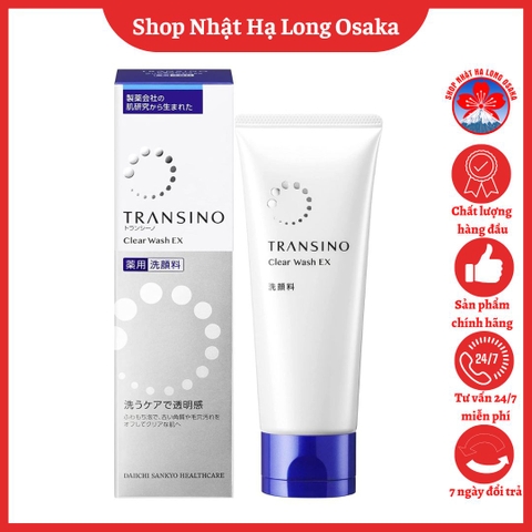 SỮA RỬA MẶT TRẮNG DA TRANSINO CLEAR WASH EX 100G - 4987107632142