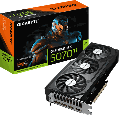 VGA Gigabyte RTX 5070Ti Windforce OC V2 16GB (N507TWF3OCV2-16GD) (3 Fan)
