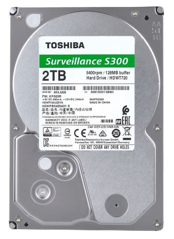 HDD Toshiba S300 Surveillance 2TB - (HDWT720)