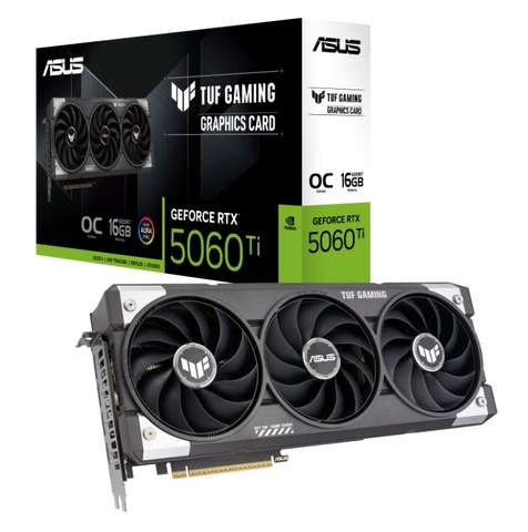 VGA Asus Tuf Gaming RTX 5060Ti 16GB GDDR7 OC (TUF-RTX5060TI-O16G-GAMING)