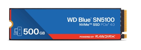 SSD WD Blue SN5100 500GB NVMe PCIe (Gen4x4) (WDS500G5B0E)