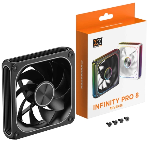 Fan Case Xigmatek - Infinity Pro 8 Reverse - (Fan Cánh Ngược) - Màu Đen (Fan Sync main)