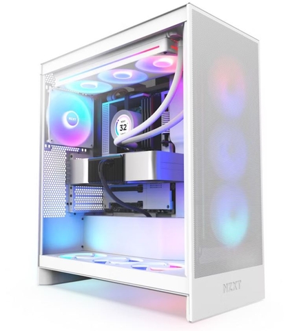 Vỏ Case NZXT H7 Flow RGB (2024) All White - Màu Trăng - (CM-H72FW-R1)