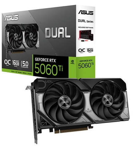 VGA ASUS Dual RTX 5060Ti 16GB GDDR7 OC - (DUAL-RTX5060TI-O16G)