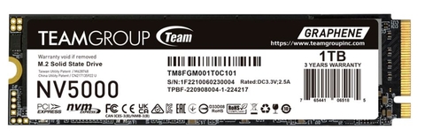 SSD TeamGroup - NV5000 1TB M.2 PCIe NVMe Gen4x4 (4,500 MB/s - 1,900 MB/s)