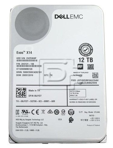 HDD Dell EMC Exoc X14 12TB (3.5 inch, Sata 6Gb/s, 256MB Cache, 7200rpm)