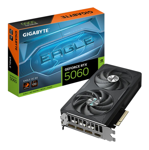 VGA Gigabyte RTX 5060 Eagle OC 8GB - (N5060EAGLE OC-8GD) - (2 Fan)