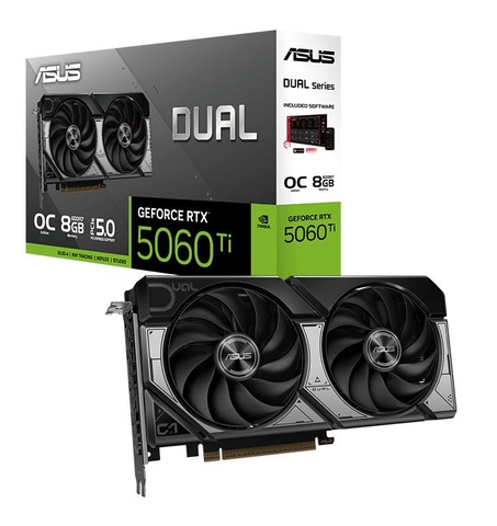VGA ASUS Dual RTX 5060Ti 8GB GDDR7 OC (DUAL-RTX5060TI-O8G)