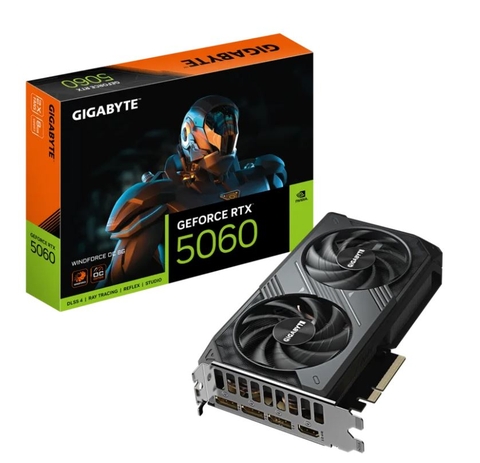 VGA Gigabyte RTX 5060 WINDFORCE OC 8GB - (N5060WF2OC-8GD) - (2 Fan)