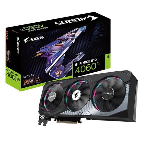 VGA Gigabyte AORUS GeForce RTX 4060Ti ELITE 8G (GV-N406TAORUS-E-8GD)