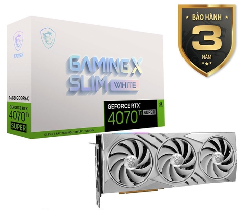 VGA MSI RTX 4070Ti SUPER 16G GAMING X SLIM – 16GB GDDR6X - White (Màu Trắng)