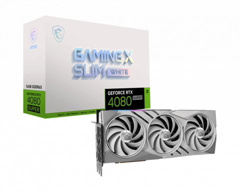 VGA MSI GeForce RTX 4080 SUPER 16G GAMING X SLIM WHITE – 16GB GDDR6X