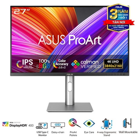 Màn hình ASUS ProArt PA279CRV (27 inch - IPS - 4K UHD - 60Hz - 5ms - Chuyên Đồ Họa)