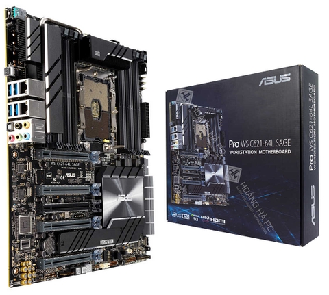 Mainboard ASUS Pro WS C621-64L SAGE (Intel C621, LGA 3647, ATX, 8 Khe Cắm Ram DDR4)