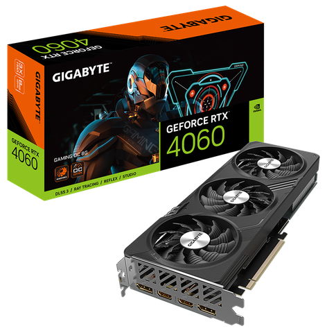 VGA Gigabyte RTX­­ 4060 GAMING OC 8G (GV-N4060GAMING OC -8GD)