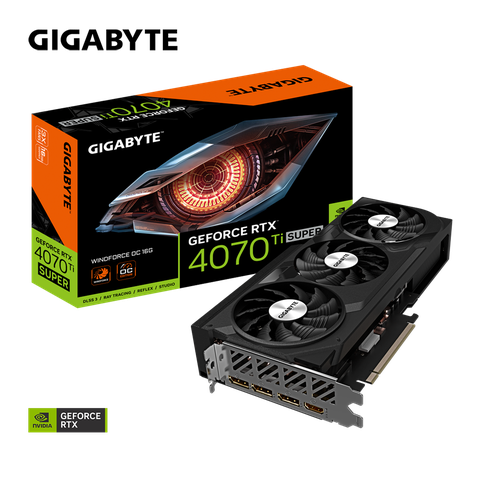 VGA Gigabyte RTX 4070Ti Super Windforce OC 16GB (N407TSWF3OC-16GD)