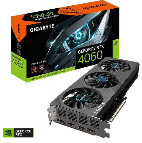 VGA Gigabyte GeForce RTX 4060 EAGLE OC 8GB (GV-N4060EAGLE OC-8GD)