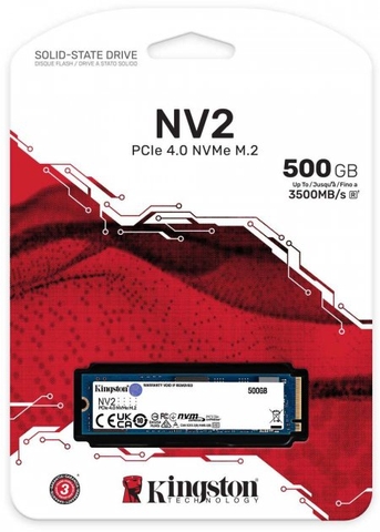 SSD Kingston NV2 500GB PCIe Gen4x4 NVMe M.2 (SNV2S/500G)